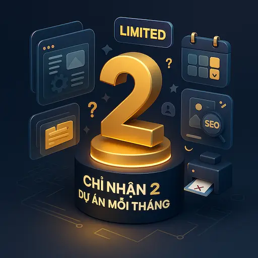 Không nhận đại trà, chỉ nhận tối đa 2 dự án/tháng.