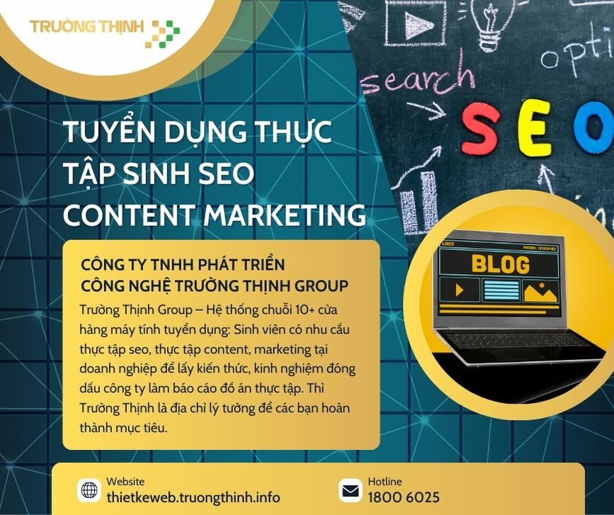 Tuyển Thực Tập Sinh Seo Content Marketing
