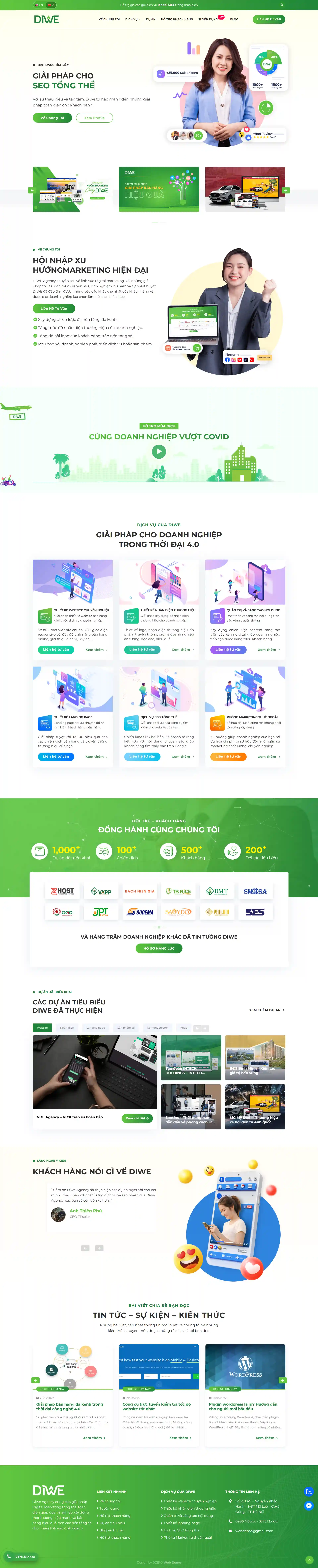 Mẫu Website Agency 03 - Trang chủ