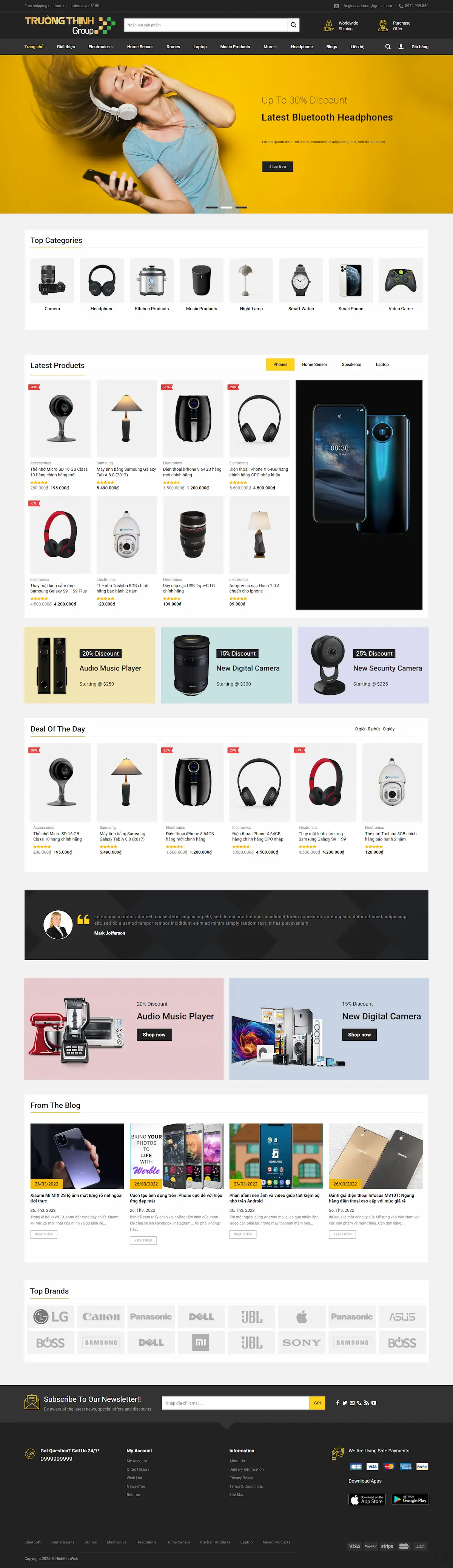 Mẫu Website Điện Máy 01 - Trang chủ
