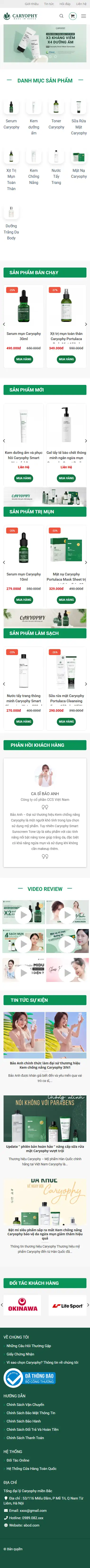 Mẫu Website Mỹ Phẩm 10 - Mobile